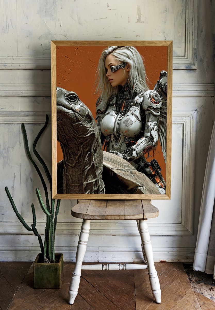 Cybernetic Woman and Tortoise Print. room preview