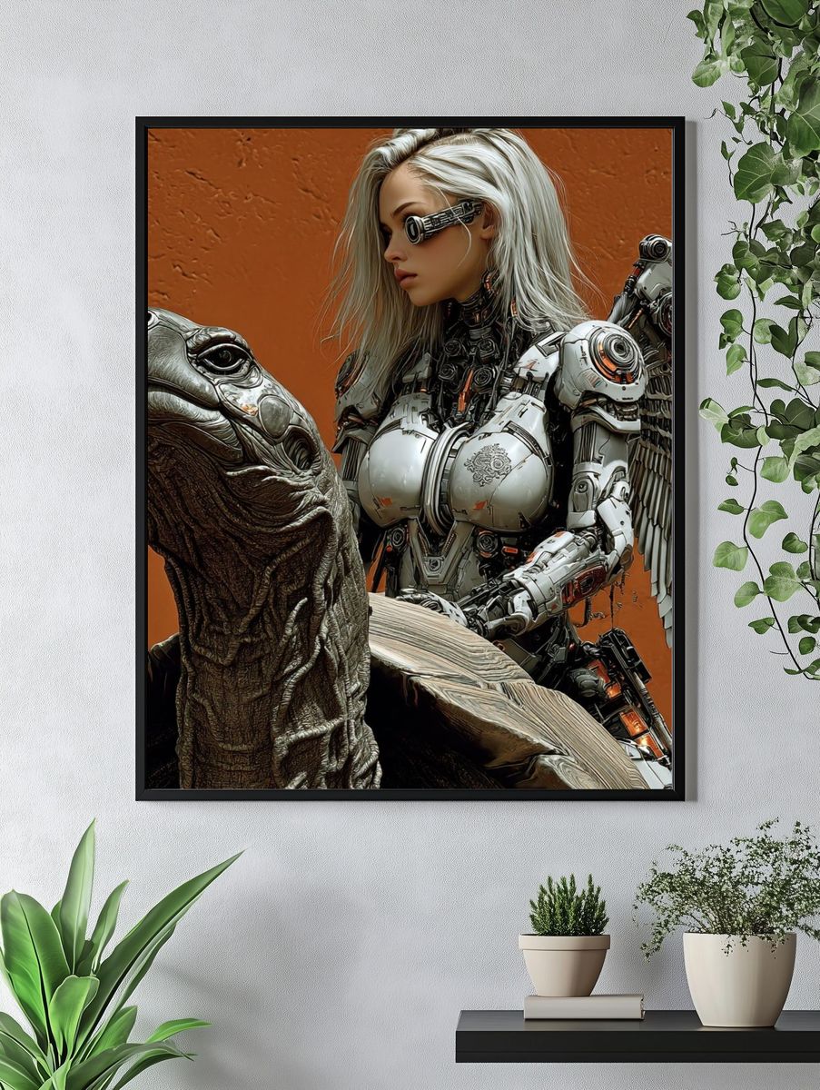 Cybernetic Woman and Tortoise Print. — room view 4
