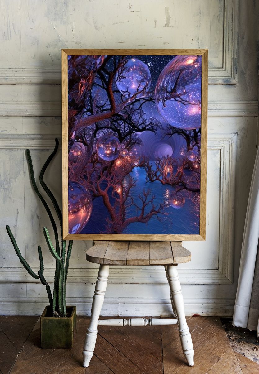 Steampunk Adventurer Portrait Print. — room view 1