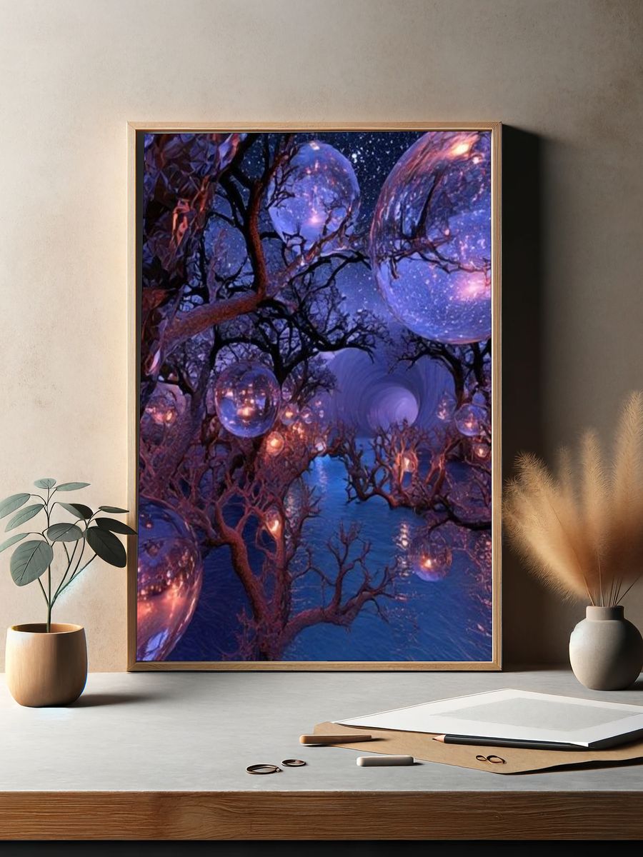 Steampunk Adventurer Portrait Print. — room view 2