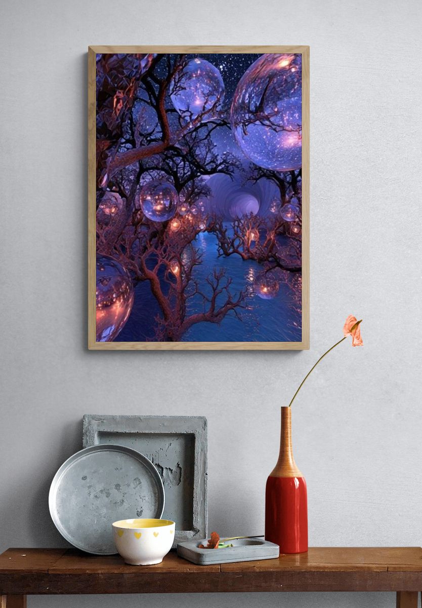 Steampunk Adventurer Portrait Print. — room view 3