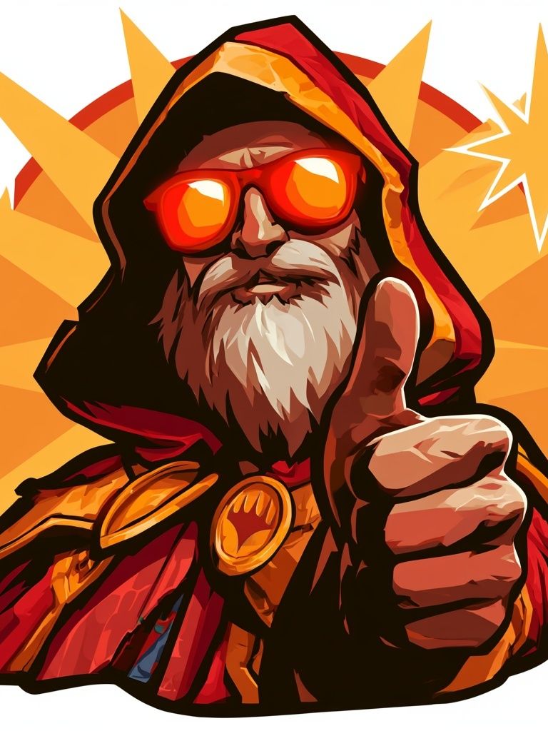 Wizard Hero Digital Art Poster. poster — illustration art