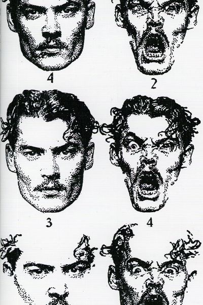 Monochrome Faces Typography Print.