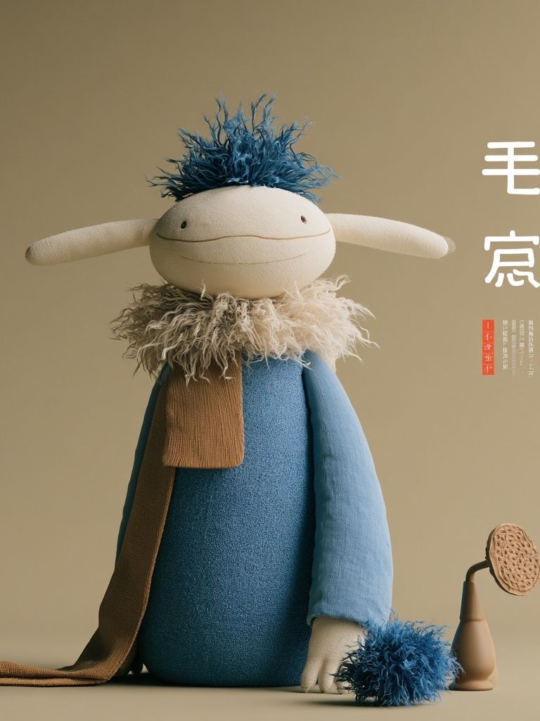 Plush Character Illustration Poster. poster detail