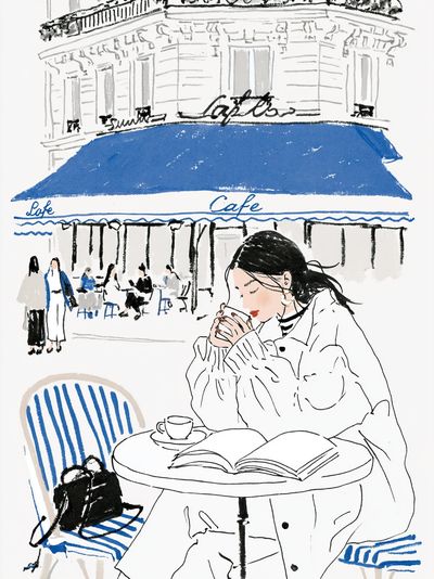 Paris Cafe Sketch Poster.