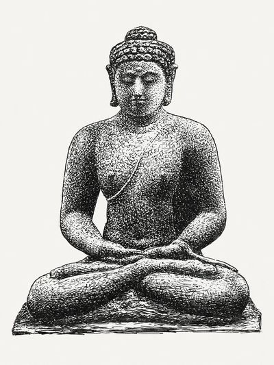 Buddha Borobudur (ca. 1891–1941) drawing. poster