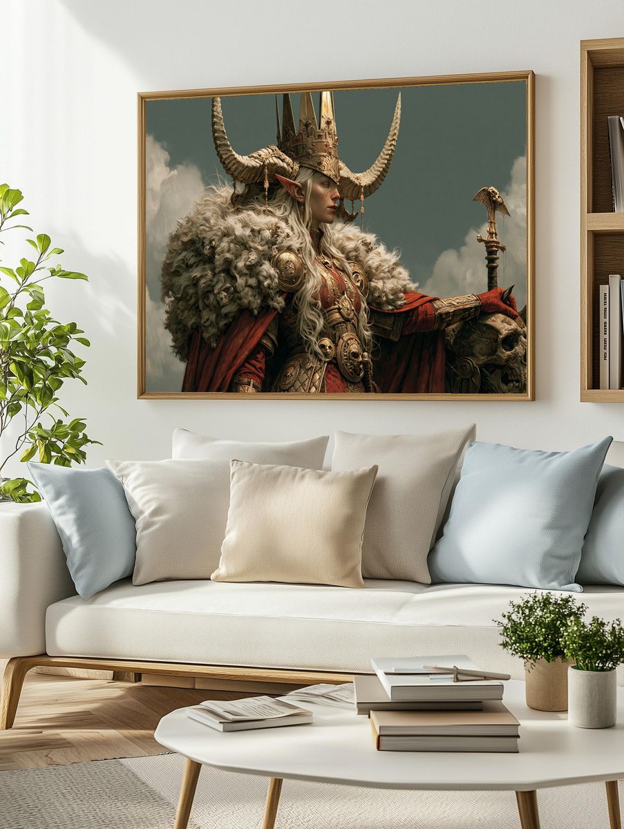 Horned Queen Fantasy Print. — room view 2
