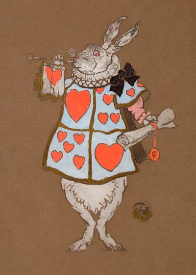 White Rabbit Herald's Costume Design. poster print