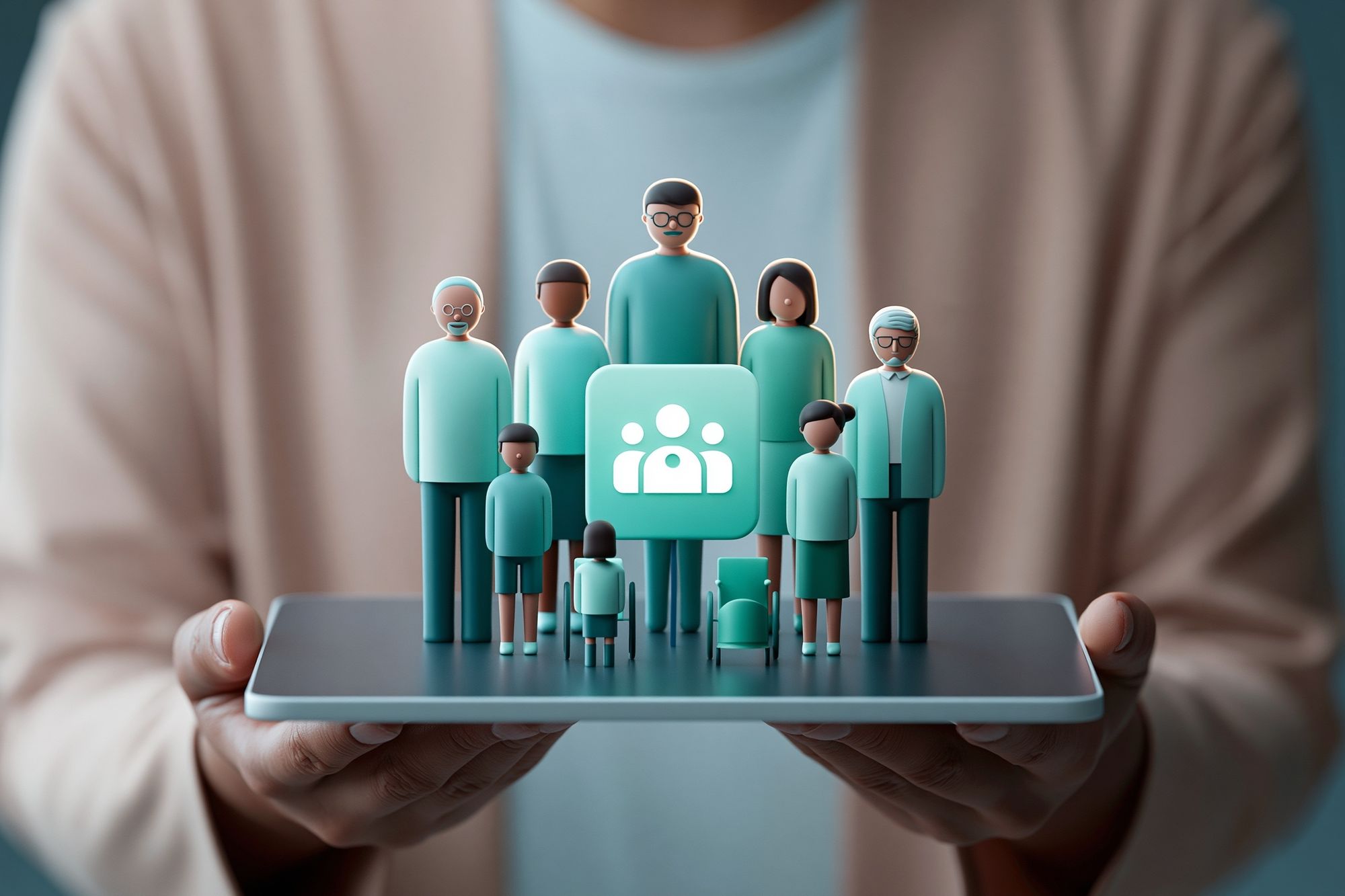 Community Network Illustration Poster. poster — illustration art
