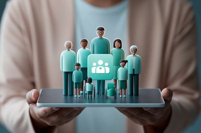Community Network Illustration Poster. poster