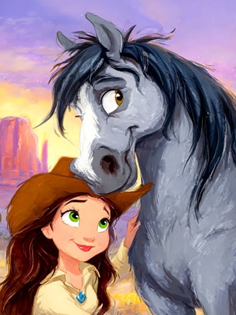 Cowgirl and Horse Sunset Print. poster detail