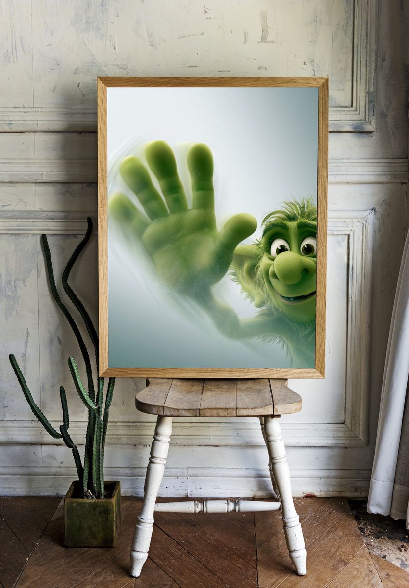 Green Troll Character Illustration Poster. — room view 1
