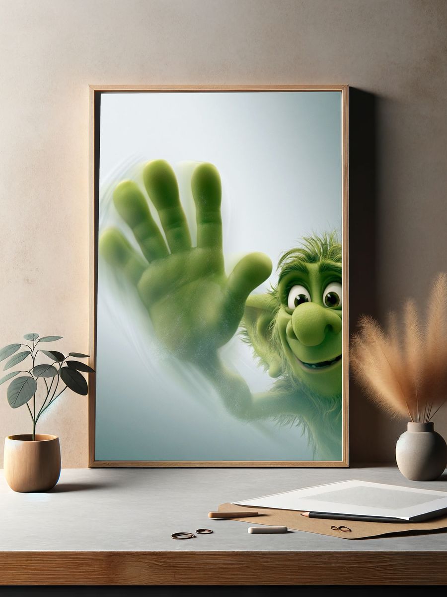 Green Troll Character Illustration Poster. — room view 2