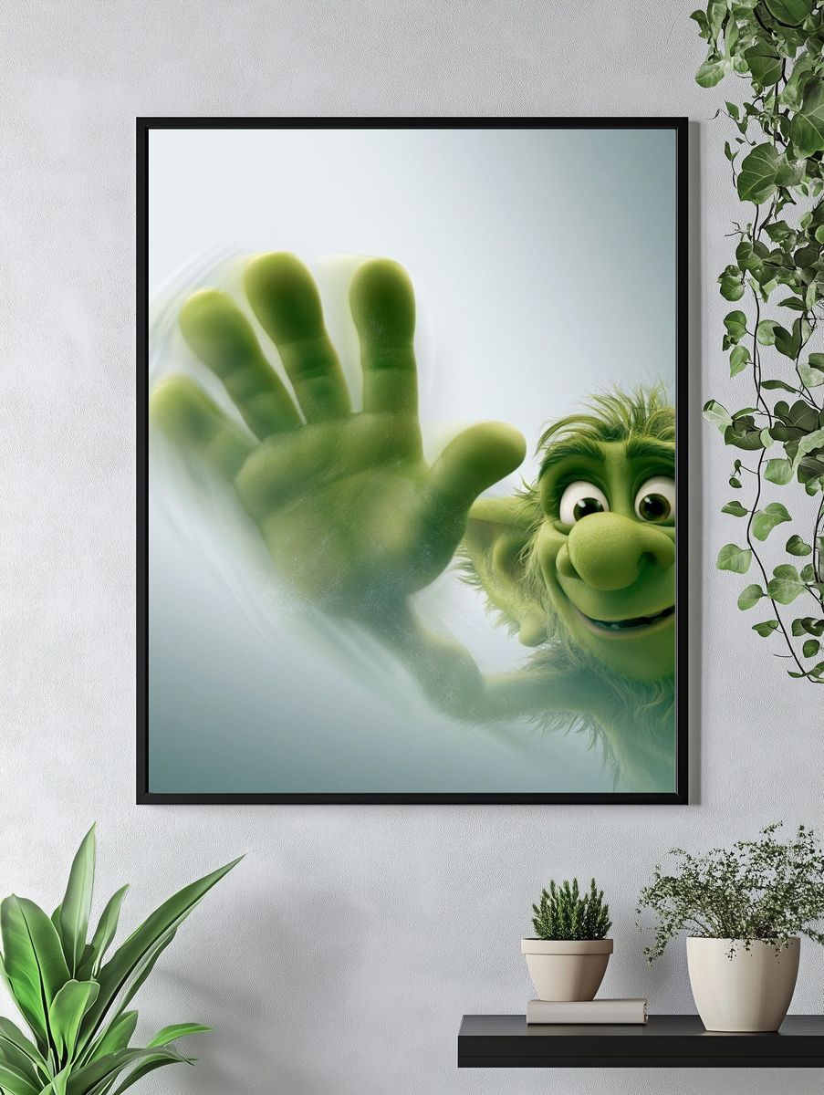 Green Troll Character Illustration Poster. — room view 4