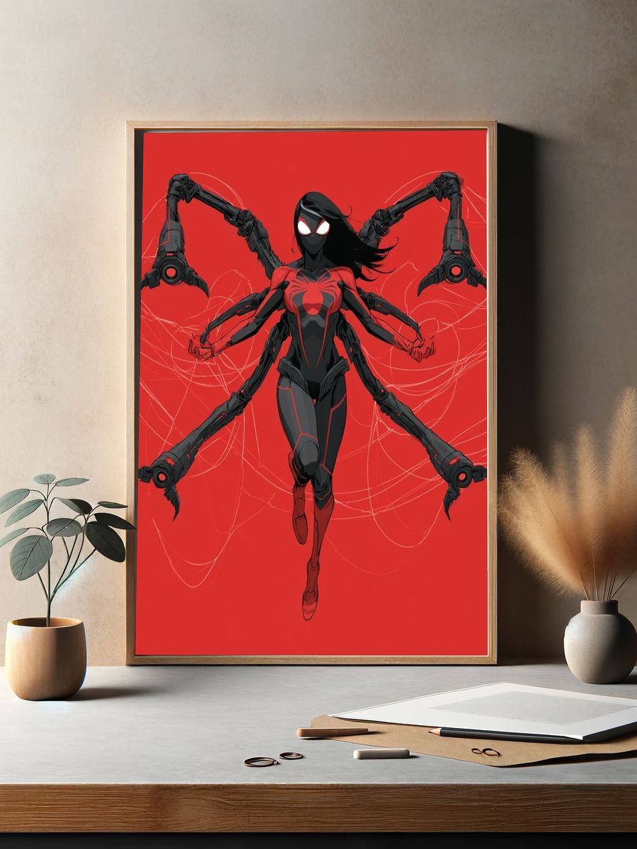 Spider-Gwen Digital Art Poster. — room view 2