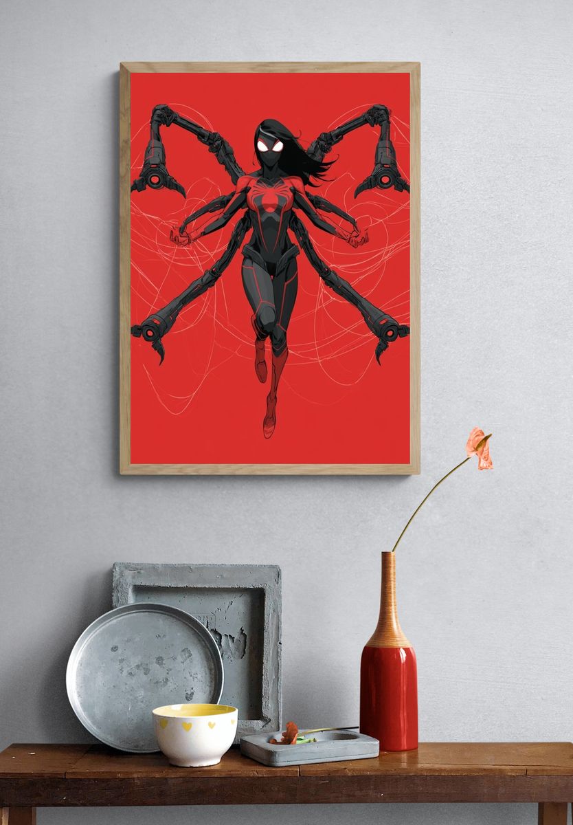 Spider-Gwen Digital Art Poster. — room view 3