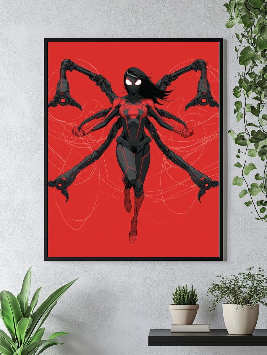 Spider-Gwen Digital Art Poster. — room view 4