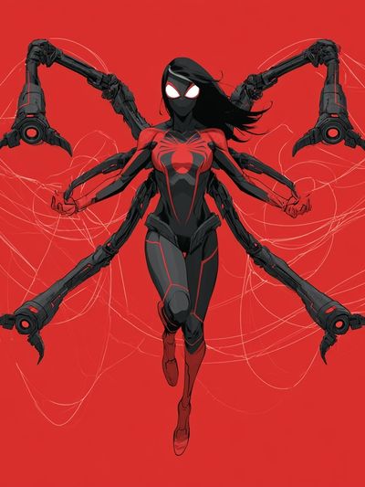Spider-Gwen Digital Art Poster.