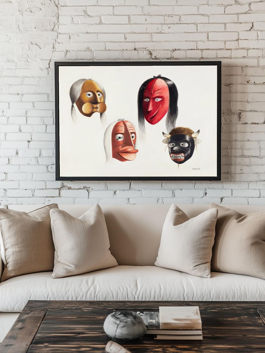 Masks (ca. 1938) Louis Plogsted. — room view 1