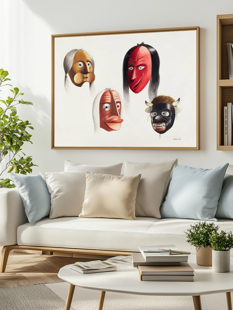 Masks (ca. 1938) Louis Plogsted. — room view 2