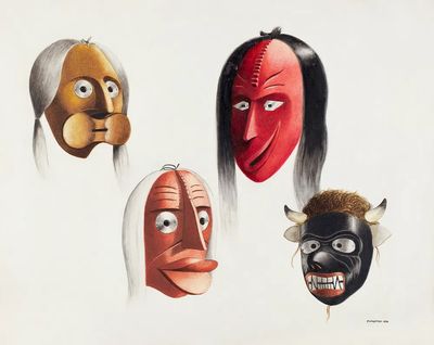 Masks (ca. 1938) Louis Plogsted.