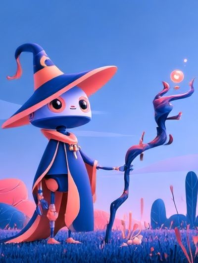 Wizard Character Digital Art Poster.