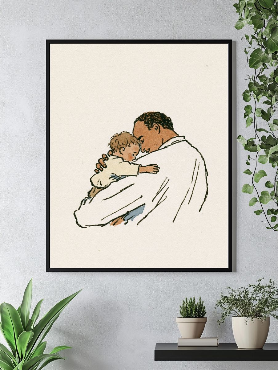Tender Embrace Illustration Poster. — room view 4