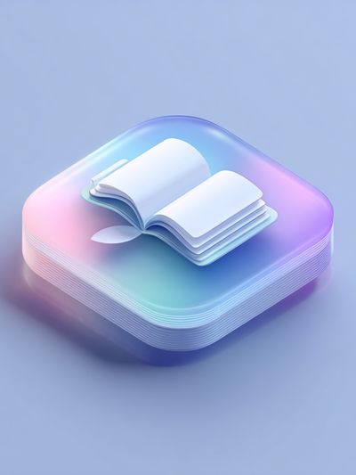 Open Book Pastel Illustration Poster. poster print