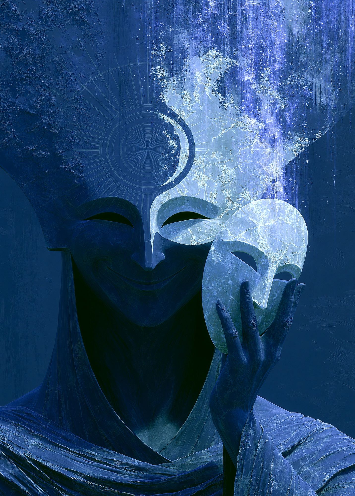 Mystic Mask Digital Art Poster. poster detail