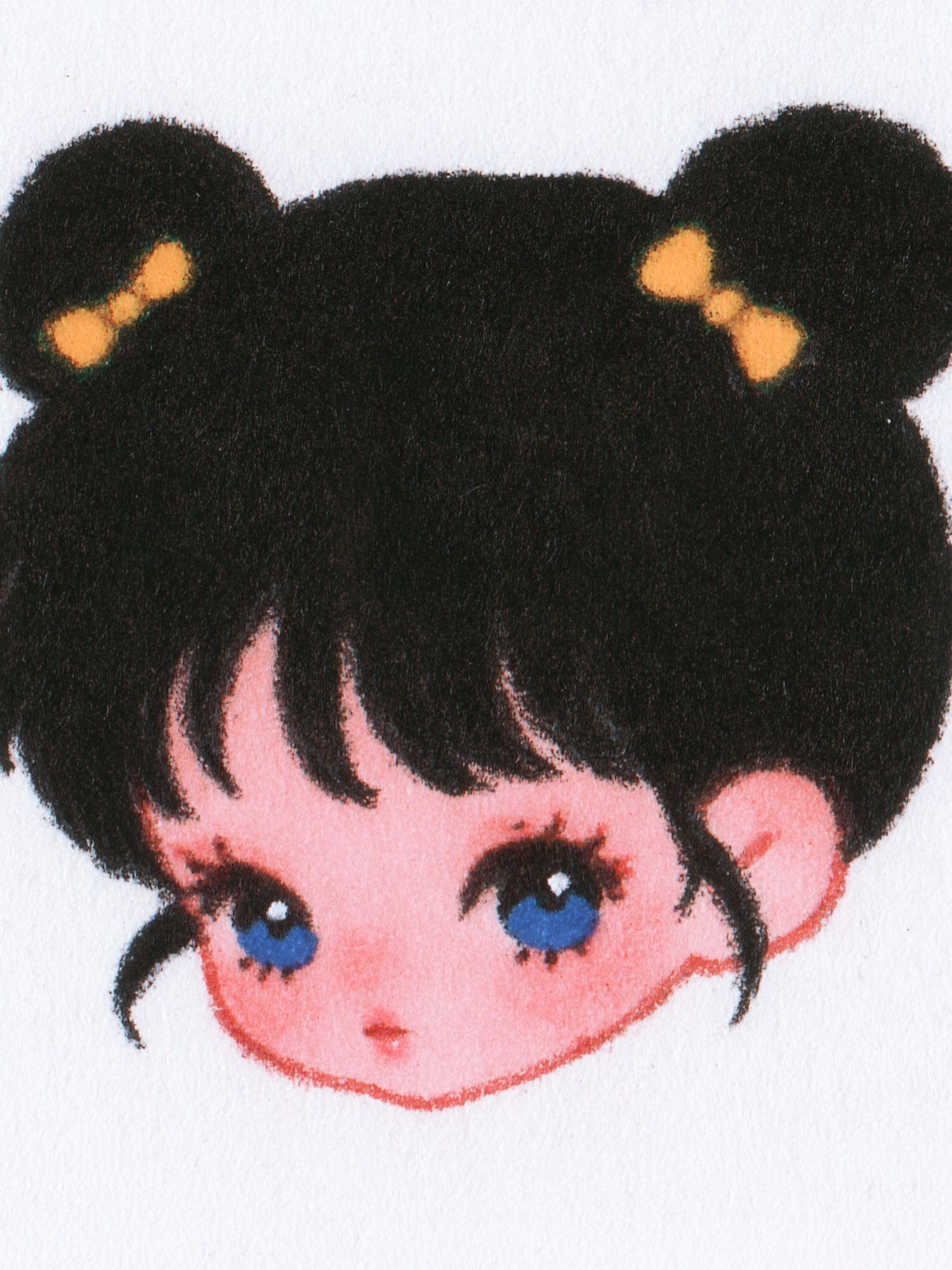 Cute Girl Portrait Illustration Poster. poster — illustration art