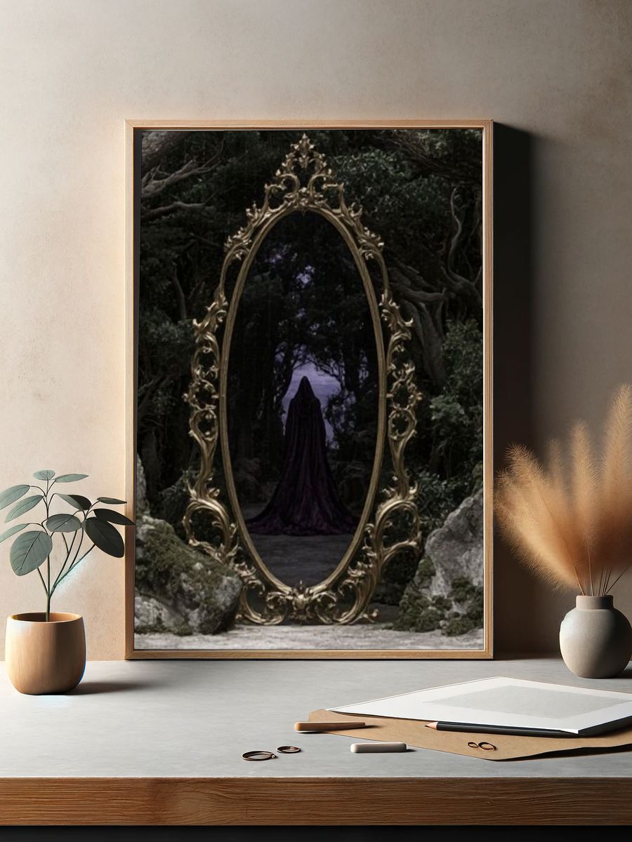 Enchanted Mirror Forest Print. — room view 2