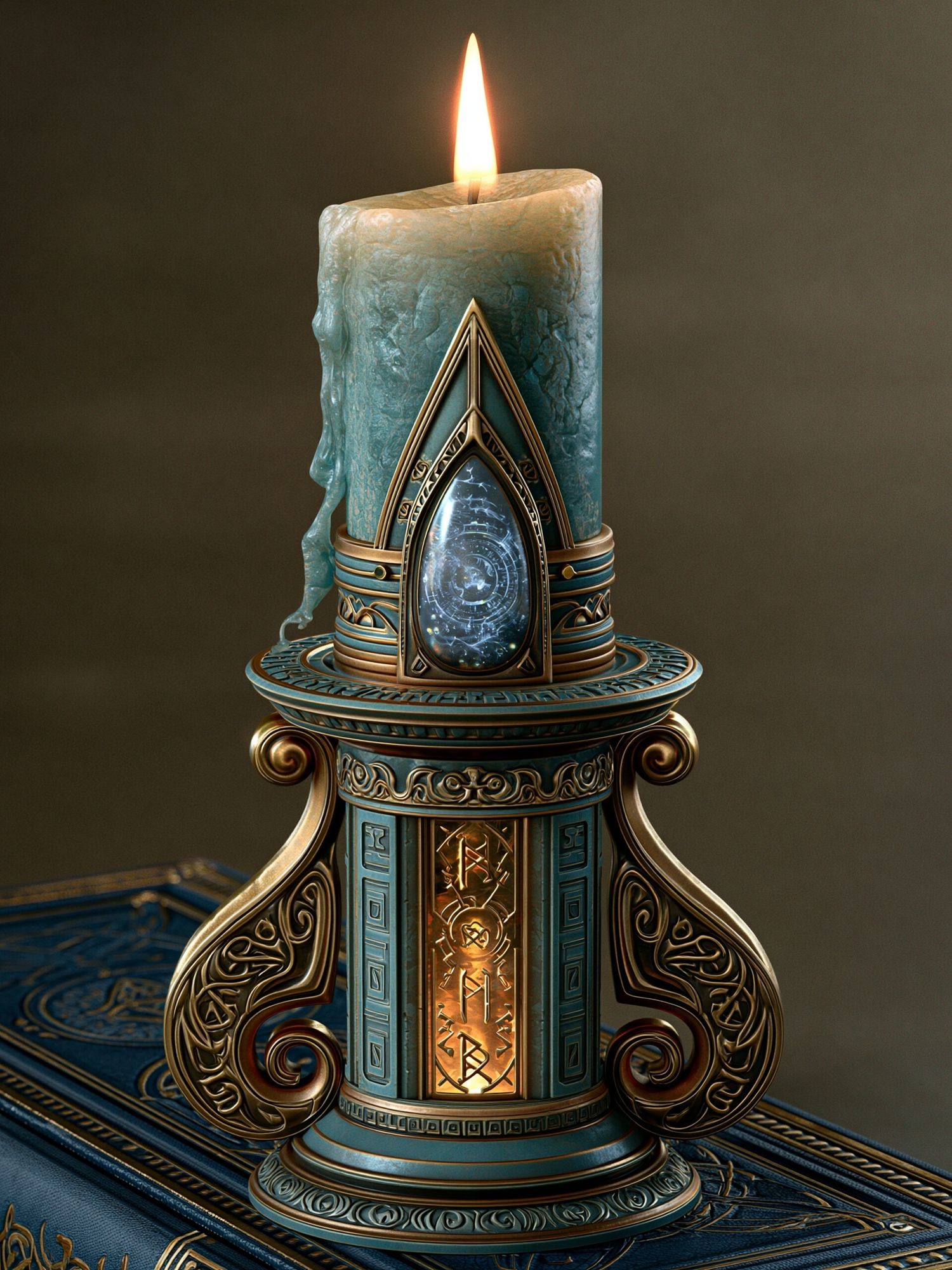Mystic Candle Digital Art Print. poster — illustration art