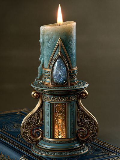 Mystic Candle Digital Art Print.