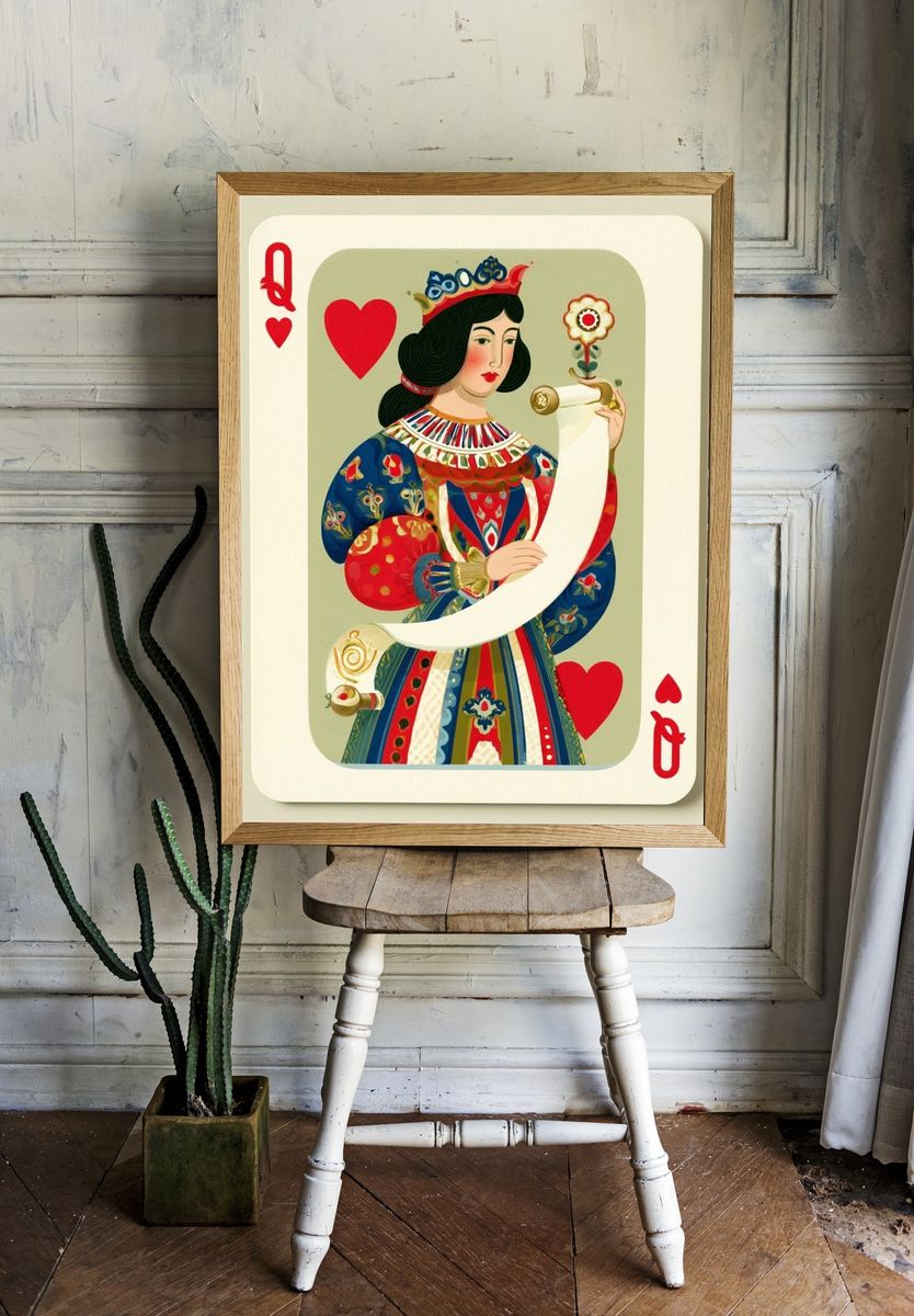 Beach Umbrella Illustration Poster. room preview