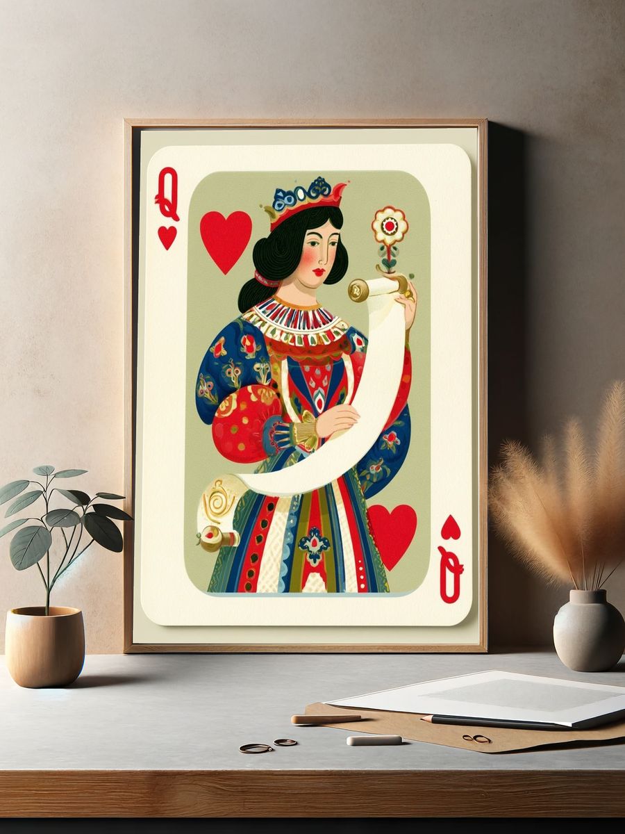 Beach Umbrella Illustration Poster. — room view 2
