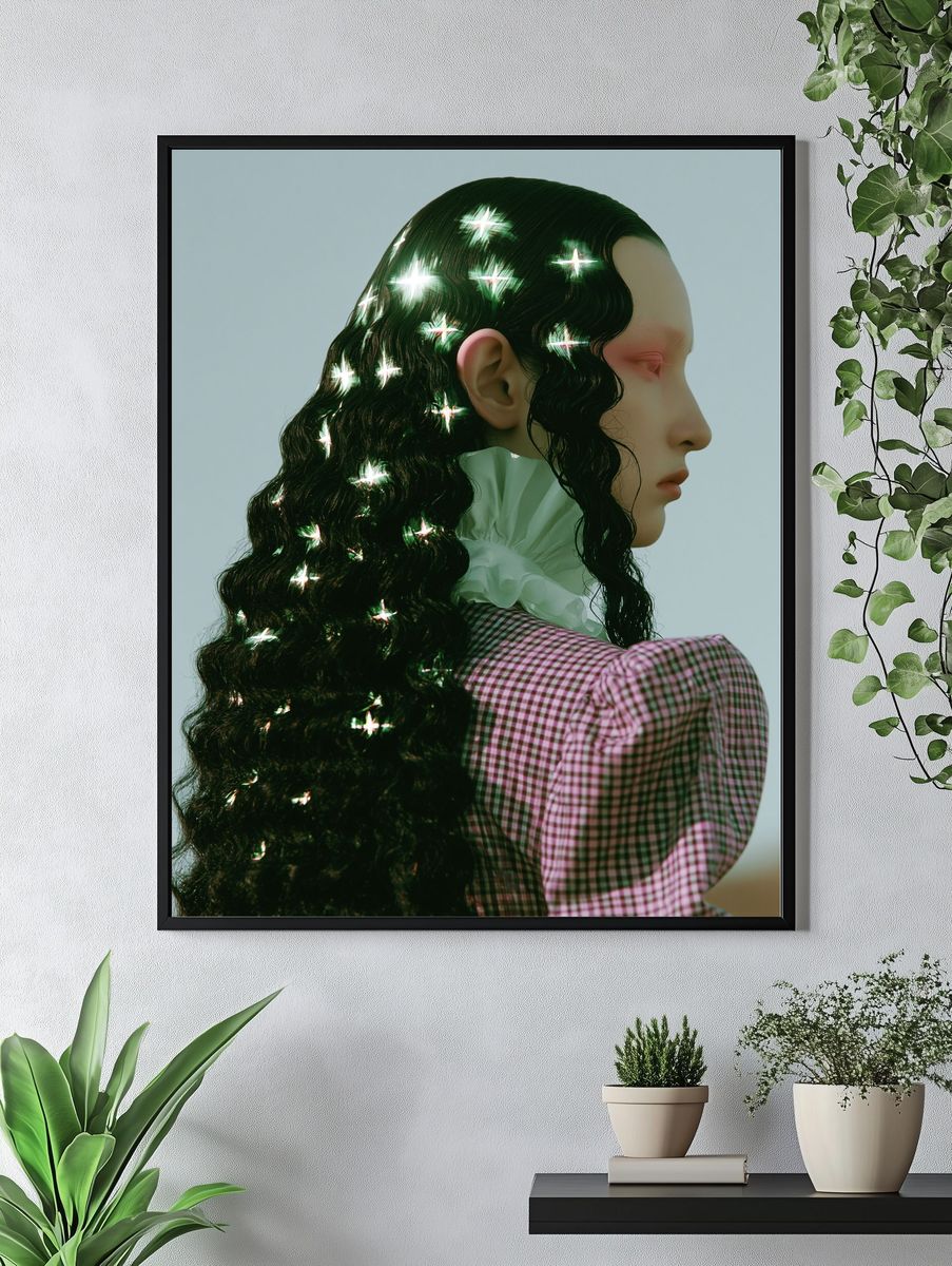 Sparkling Profile Portrait Print. — room view 4