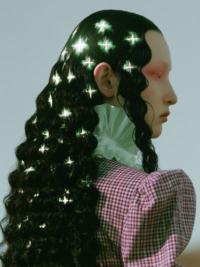 Sparkling Profile Portrait Print.
