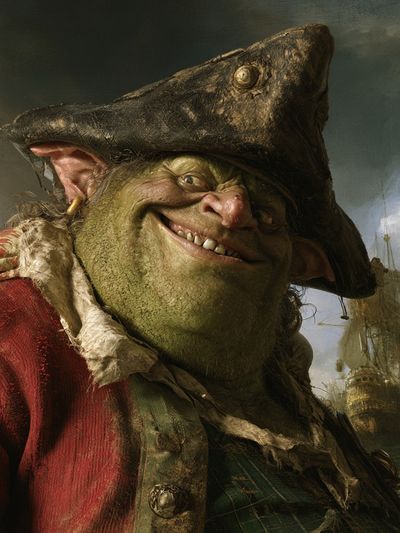 Smiling Pirate Goblin Illustration Print.