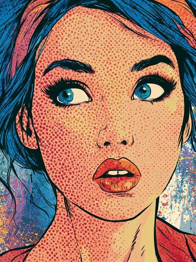 Pop Art Woman Portrait Poster.