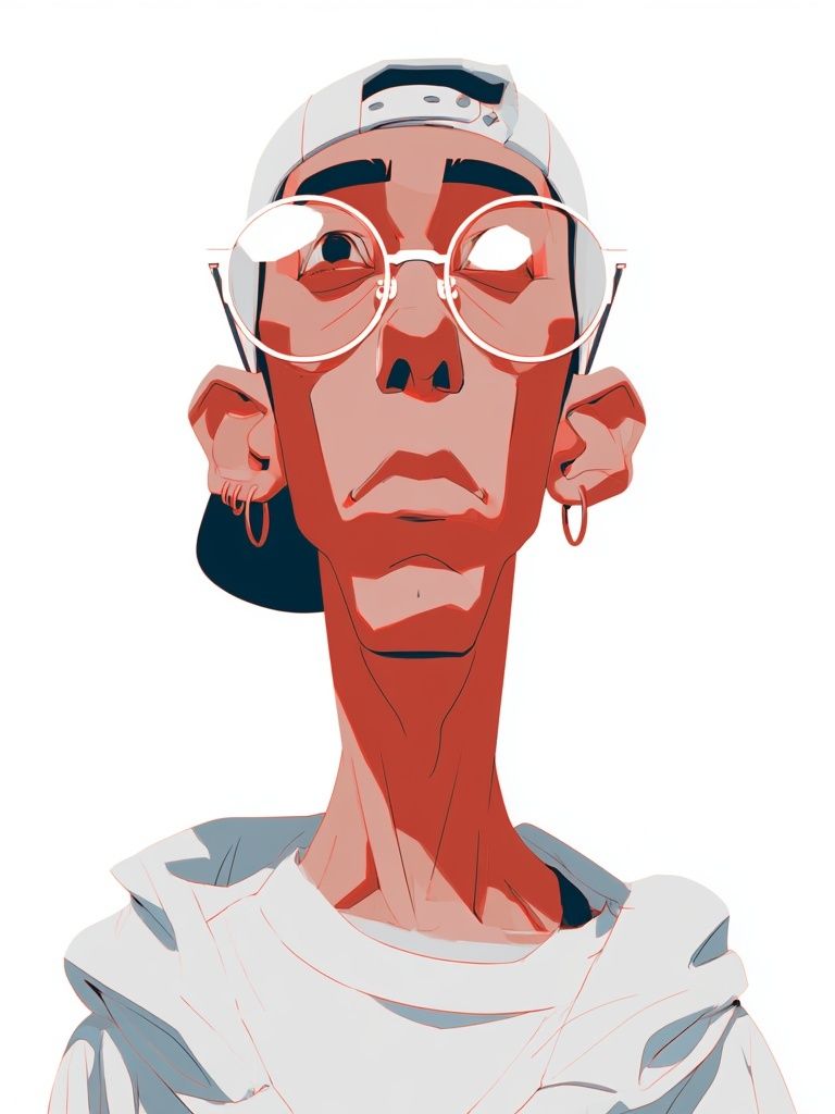 Stylized Portrait Illustration Poster. poster detail