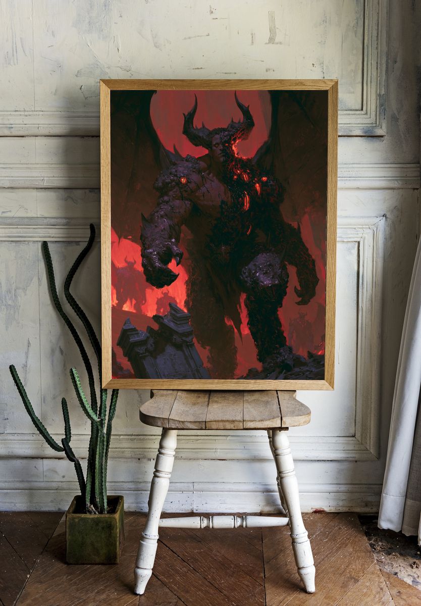 Demonic Titan — Fantasy Print. room preview