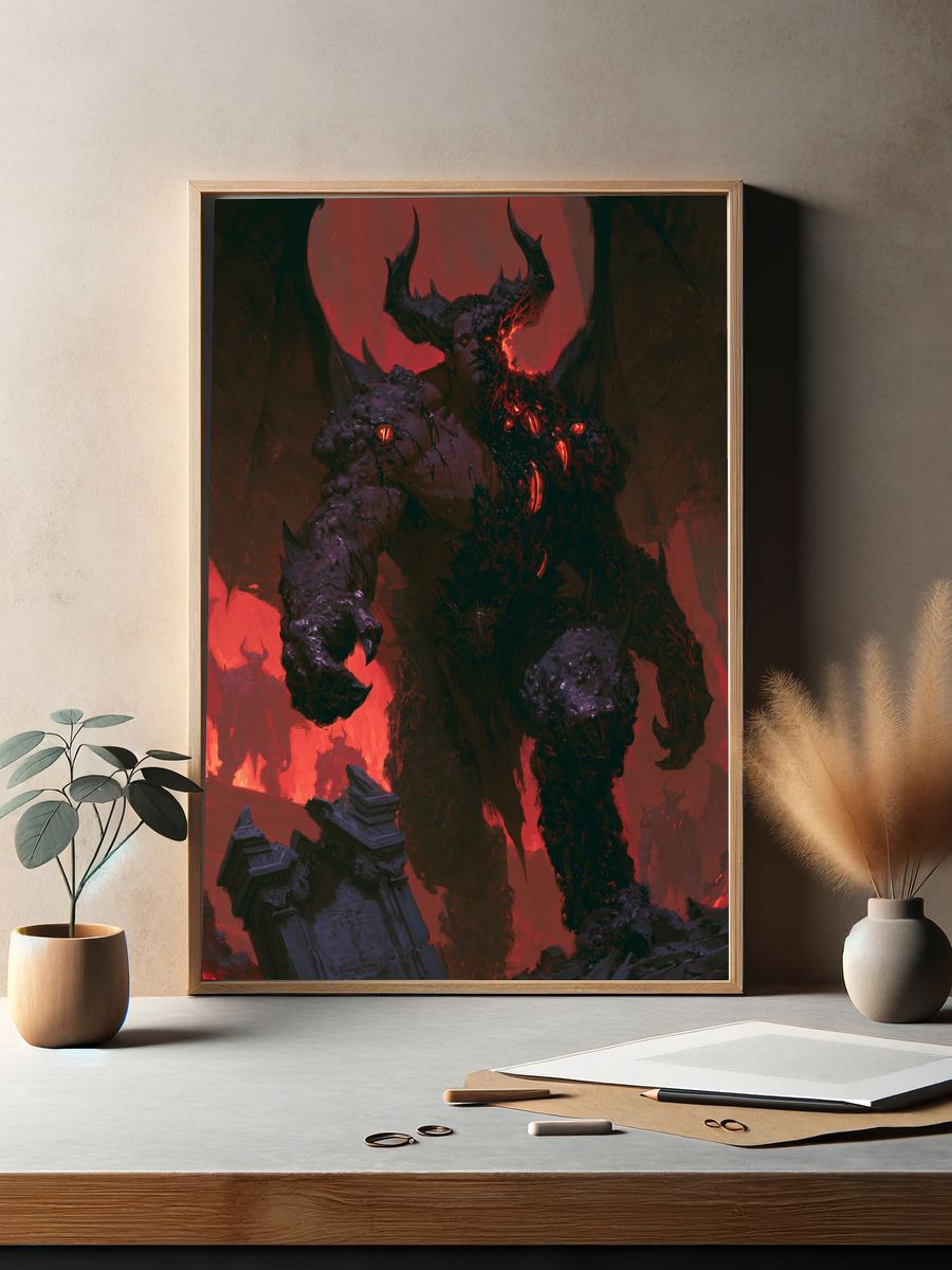 Demonic Titan — Fantasy Print. — room view 2