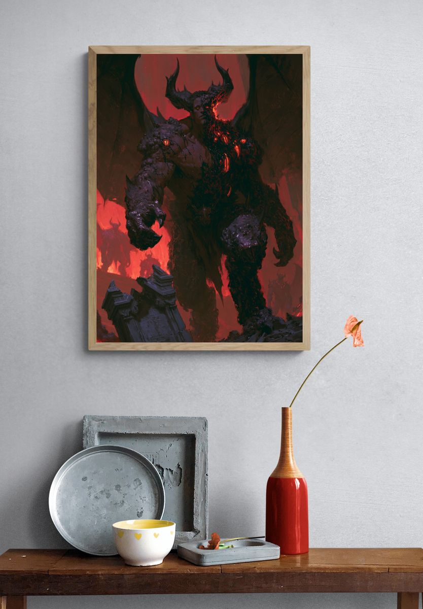 Demonic Titan — Fantasy Print. — room view 3