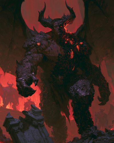 Demonic Titan — Fantasy Print. poster