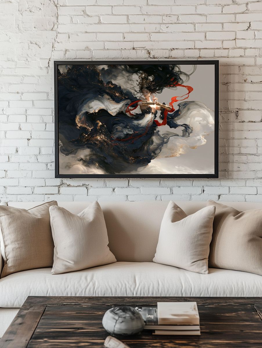Celestial Dancer Digital Art Poster. — room view 1