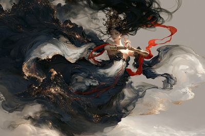 Celestial Dancer Digital Art Poster.