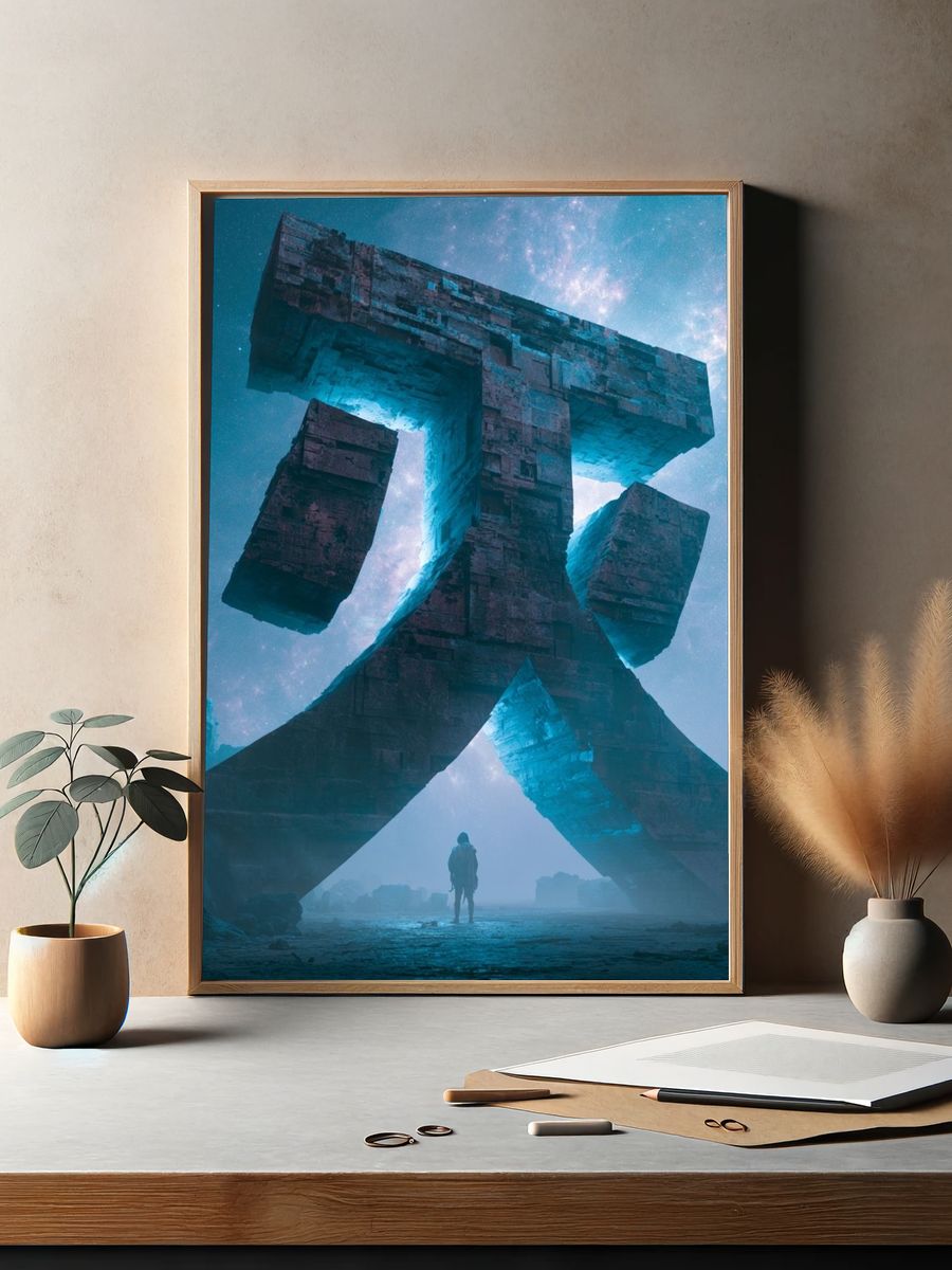 Cosmic Monolith Surrealism Print. — room view 2