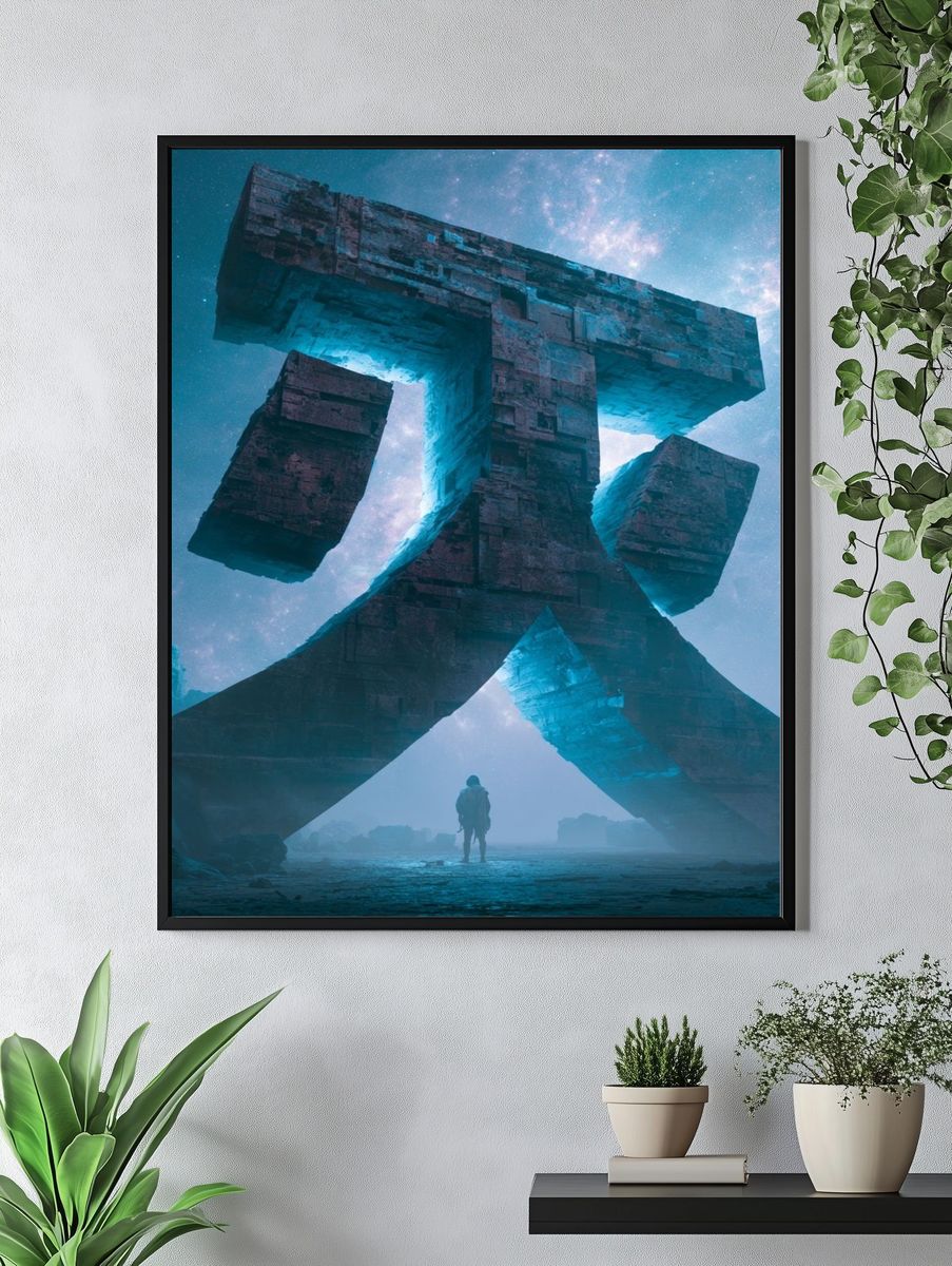 Cosmic Monolith Surrealism Print. — room view 4