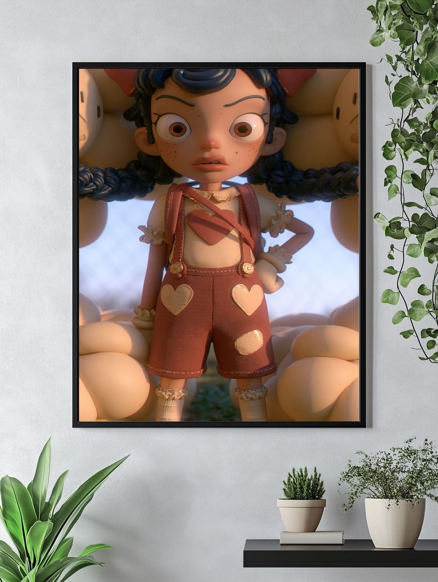 Whimsical Doll Character Poster. — room view 4