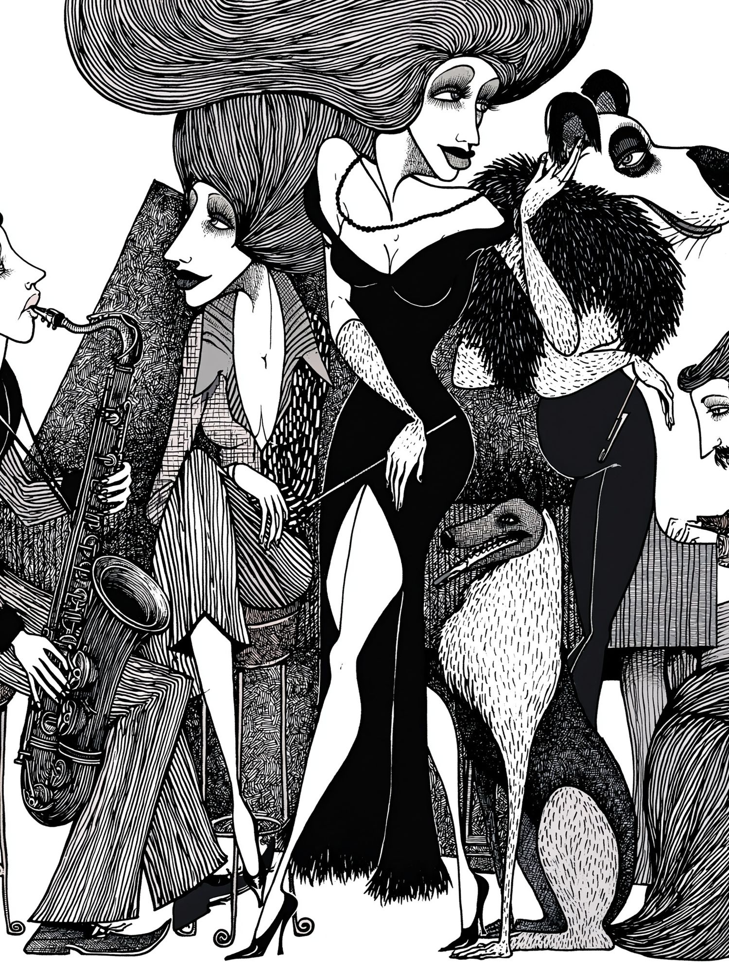 Surreal Fashion Ensemble Print. poster detail